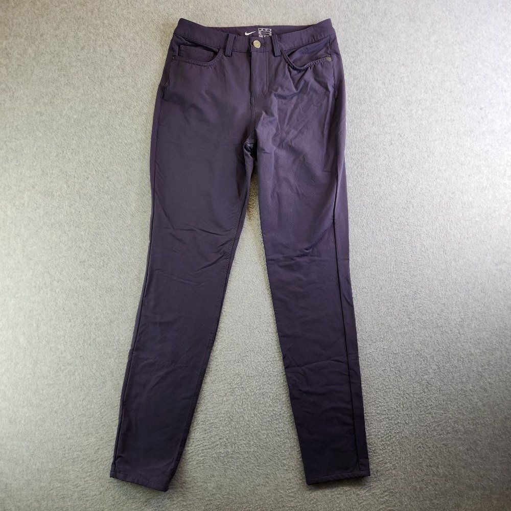 Nike Golf Pants Womens 2 Purple Slim Leg Water Resistant Nylon Repel AT3327-015